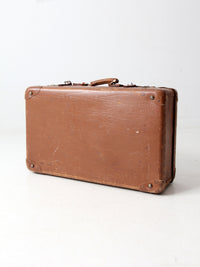 vintage brown leather suitcase