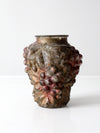 vintage Goofus glass vase with grape relief