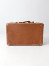 vintage brown leather suitcase