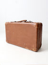 vintage brown leather suitcase
