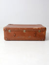 vintage brown leather suitcase