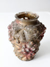 vintage Goofus glass vase with grape relief