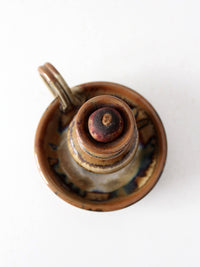 vintage studio pottery oil lamp