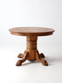 antique round oak dining table