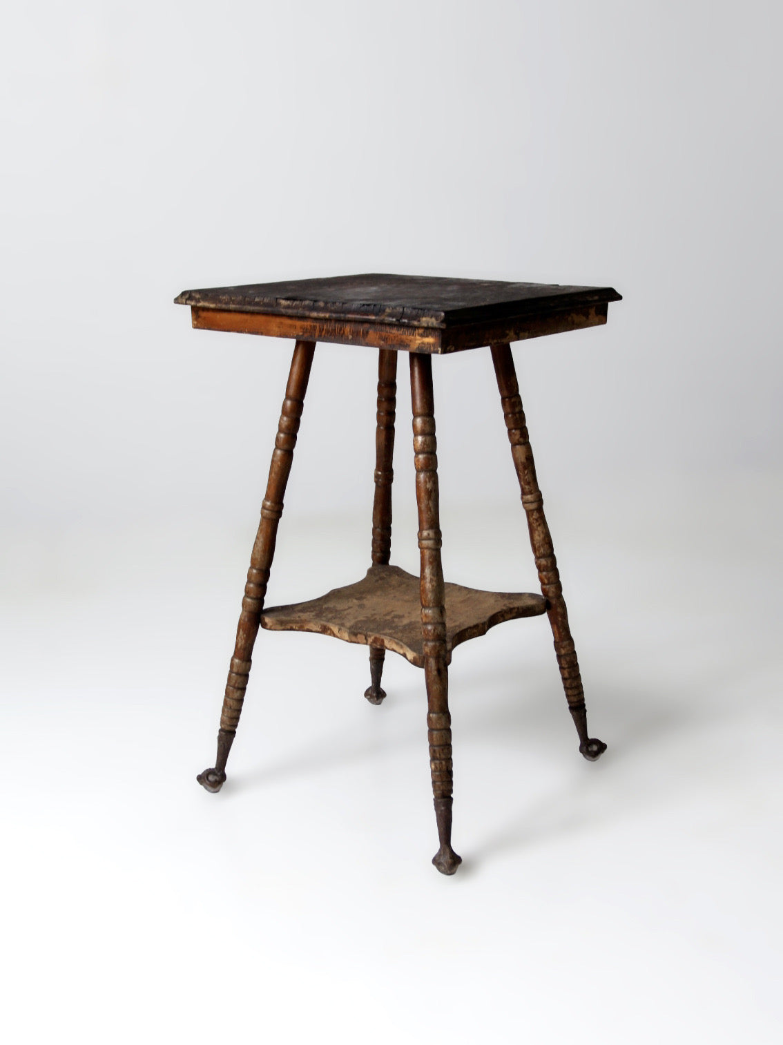 antique Victorian claw foot side table