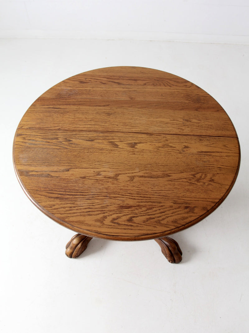 antique round oak dining table