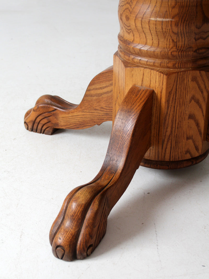 antique round oak dining table