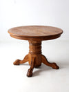 antique round oak dining table
