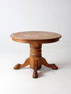 antique round oak dining table