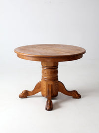 antique round oak dining table