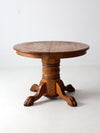 antique round oak dining table