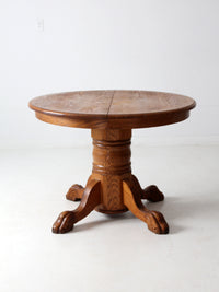 antique round oak dining table