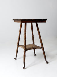 antique Victorian claw foot side table