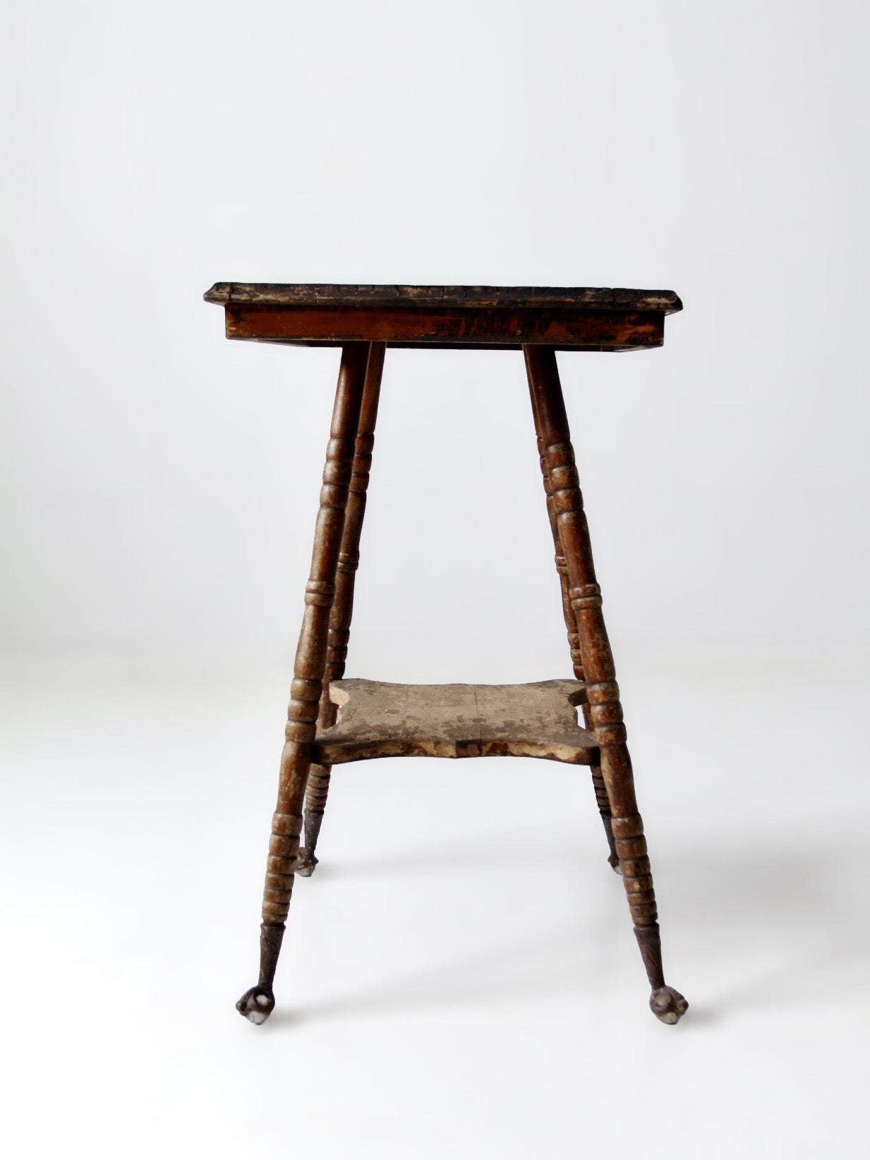 antique Victorian claw foot side table