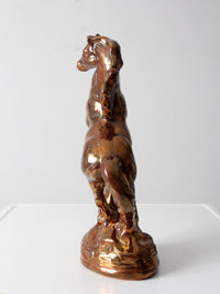 mid-century metallic glaze ceramic horse