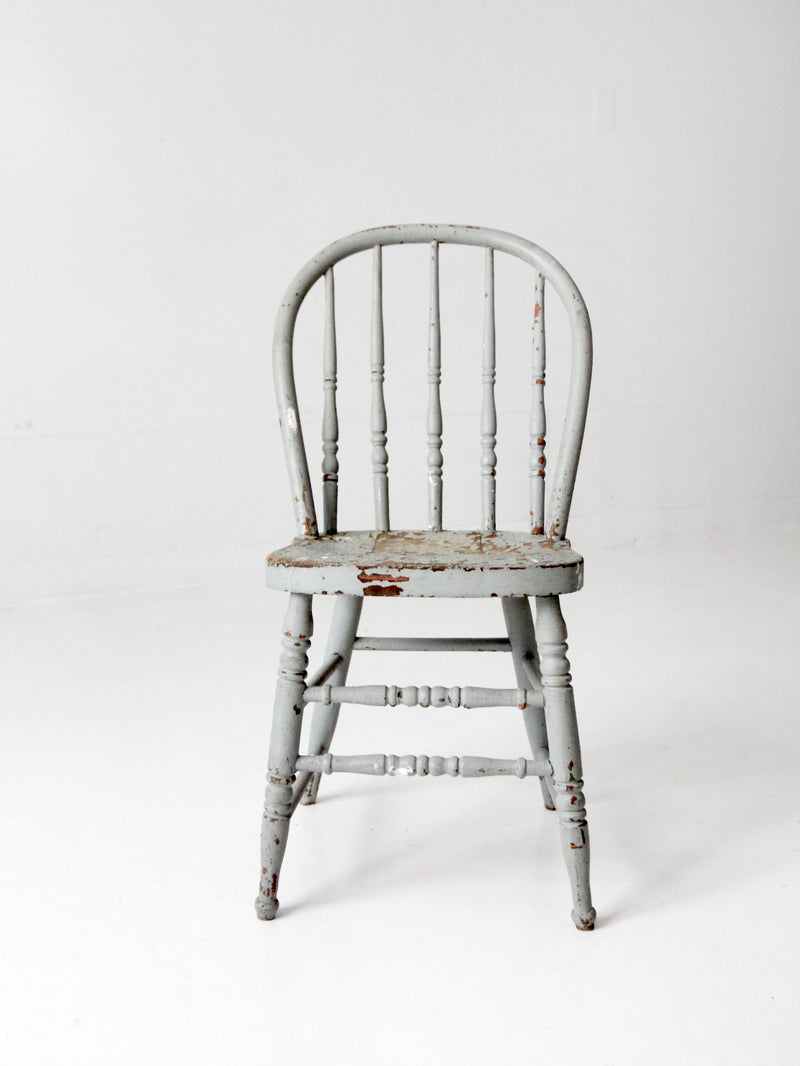 antique painted spindle back farmhouse chair