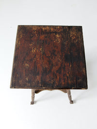 antique Victorian claw foot side table
