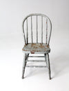 antique painted spindle back farmhouse chair