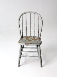 antique painted spindle back farmhouse chair