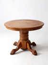 antique round oak dining table