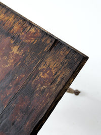 antique Victorian claw foot side table