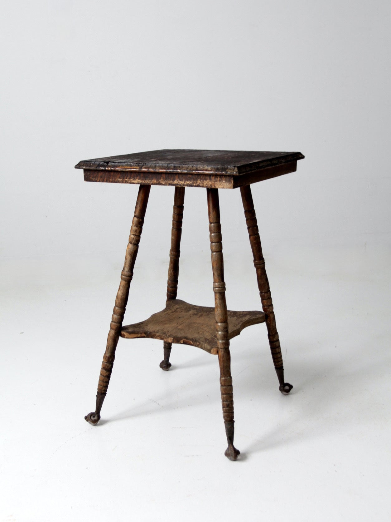 antique Victorian claw foot side table