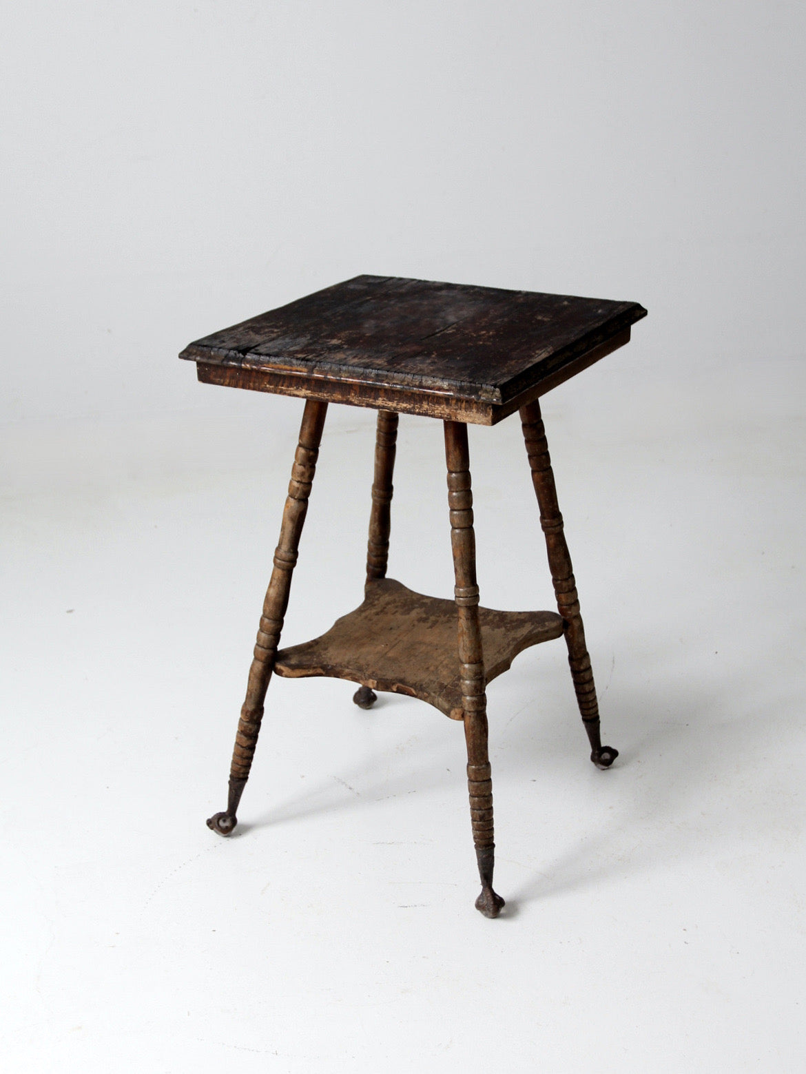 antique Victorian claw foot side table