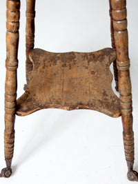 antique Victorian claw foot side table