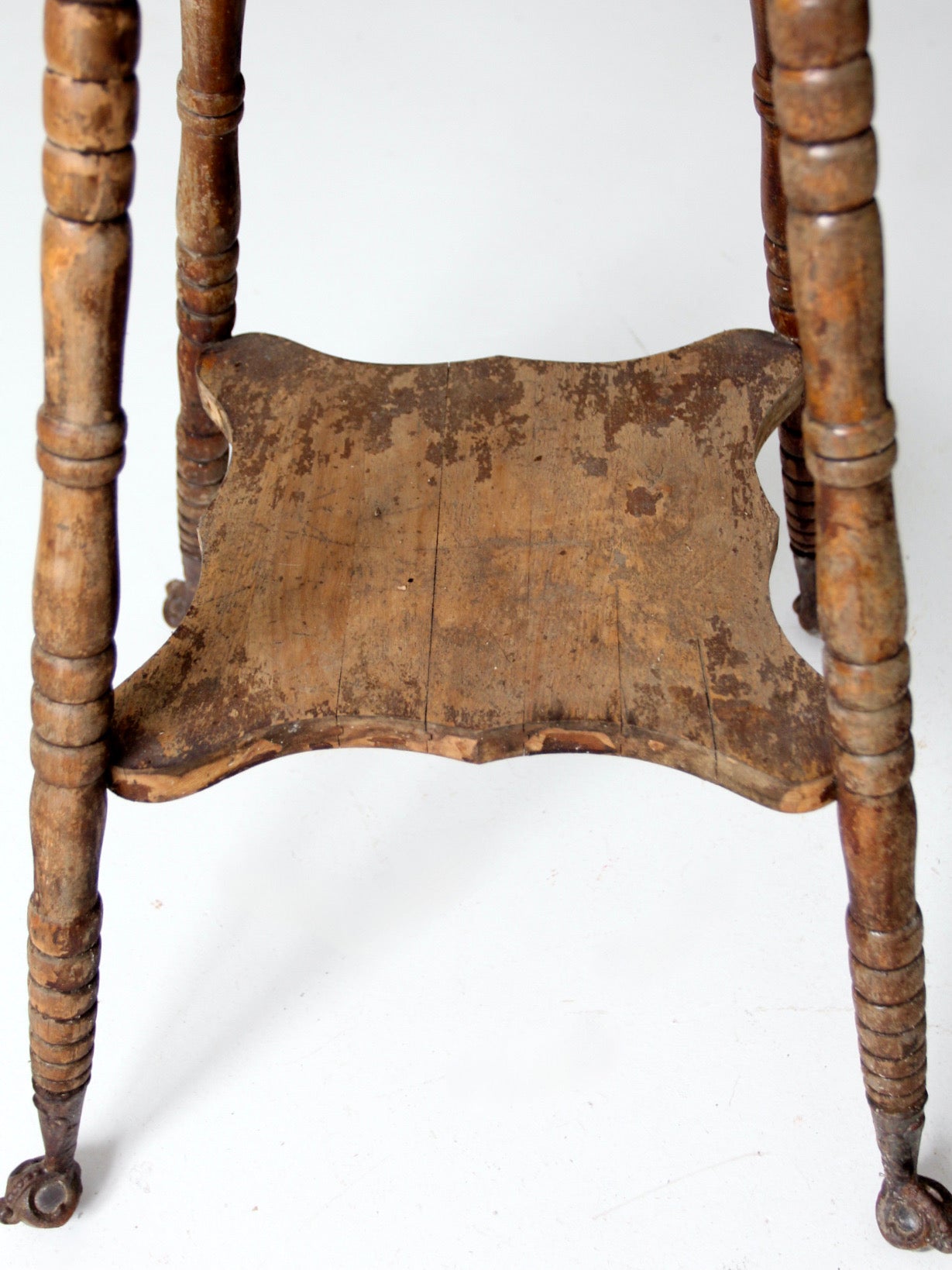 antique Victorian claw foot side table