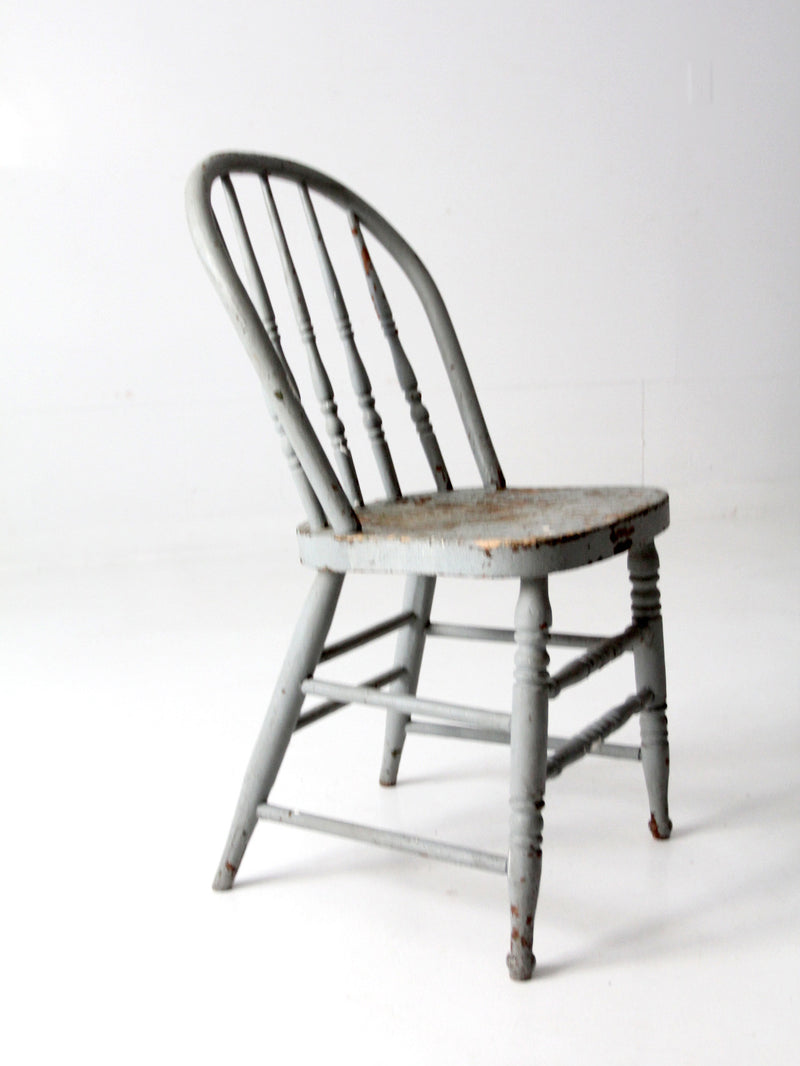 antique painted spindle back farmhouse chair