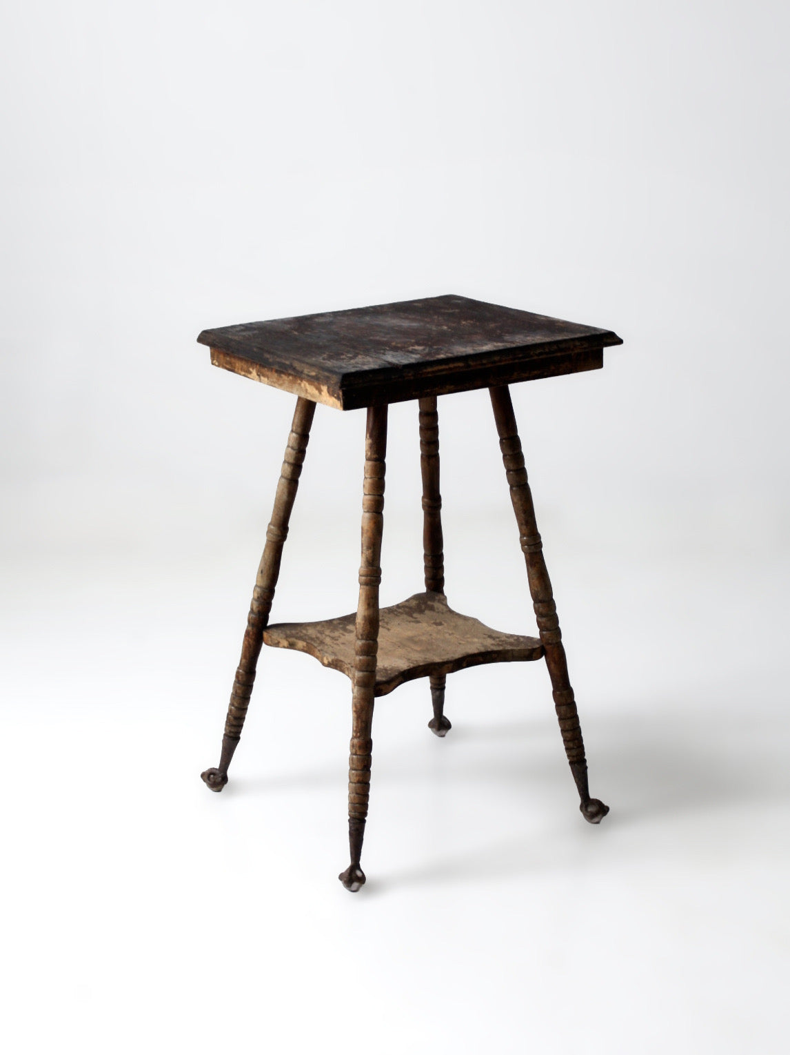 antique Victorian claw foot side table