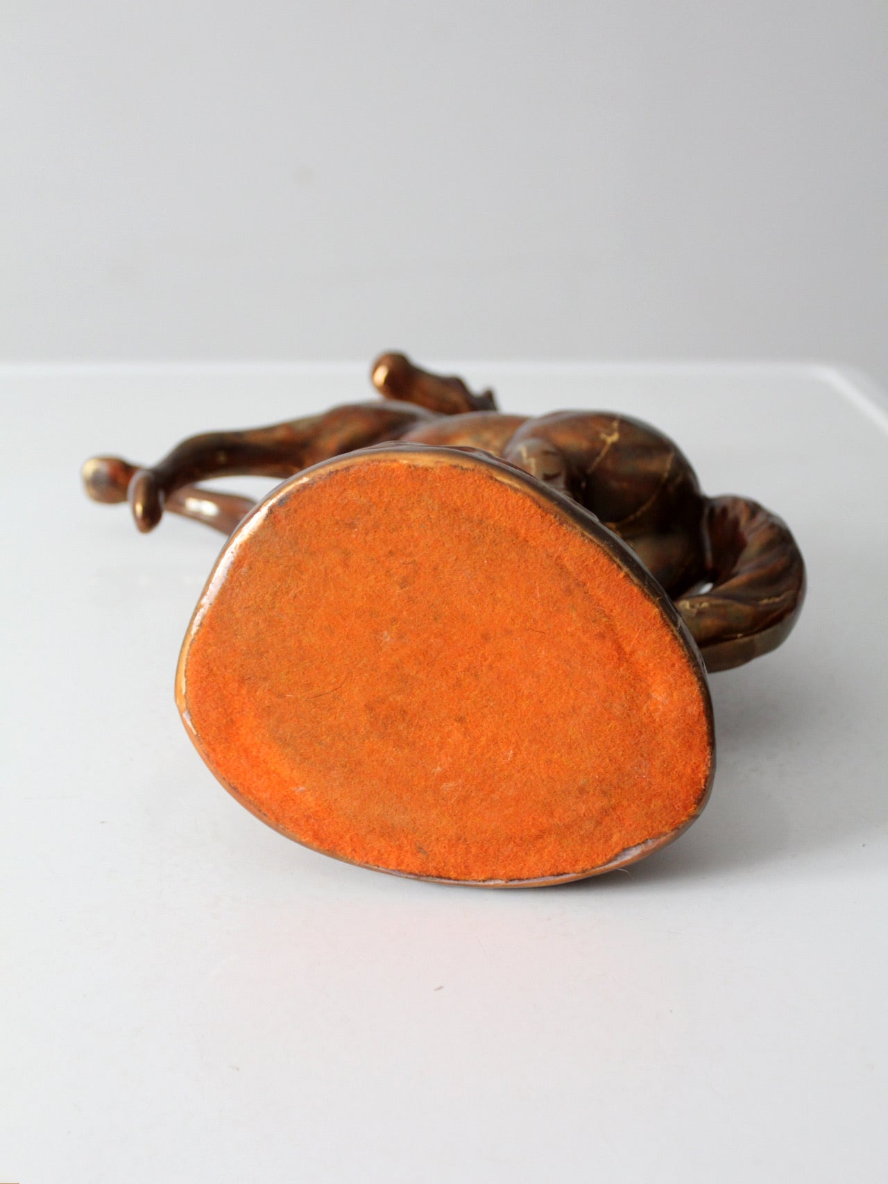 mid-century metallic glaze ceramic horse