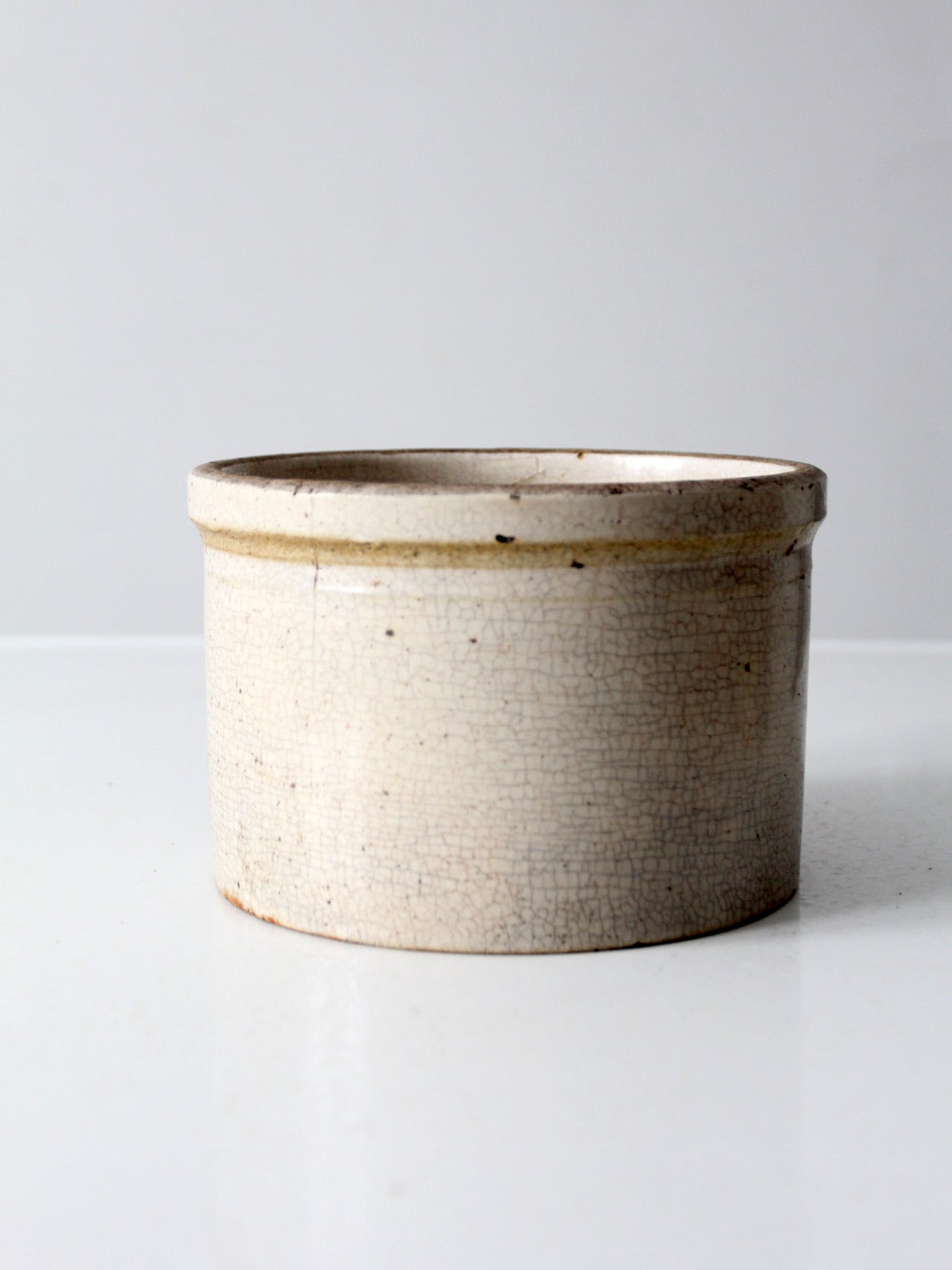 antique MacComb Stoneware crock