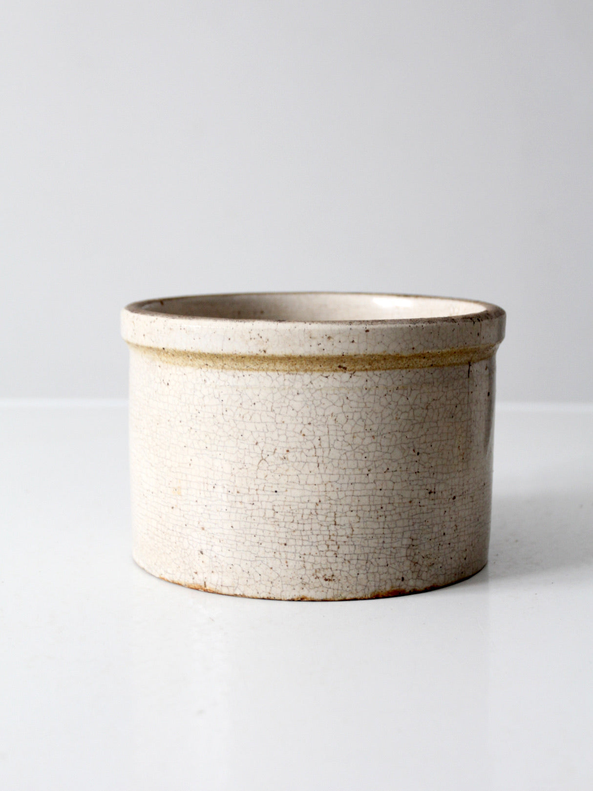 antique MacComb Stoneware crock