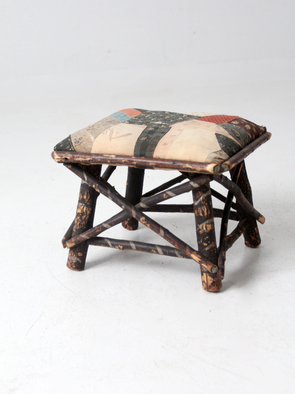 antique Adirondack twig stool