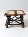 antique Adirondack twig stool