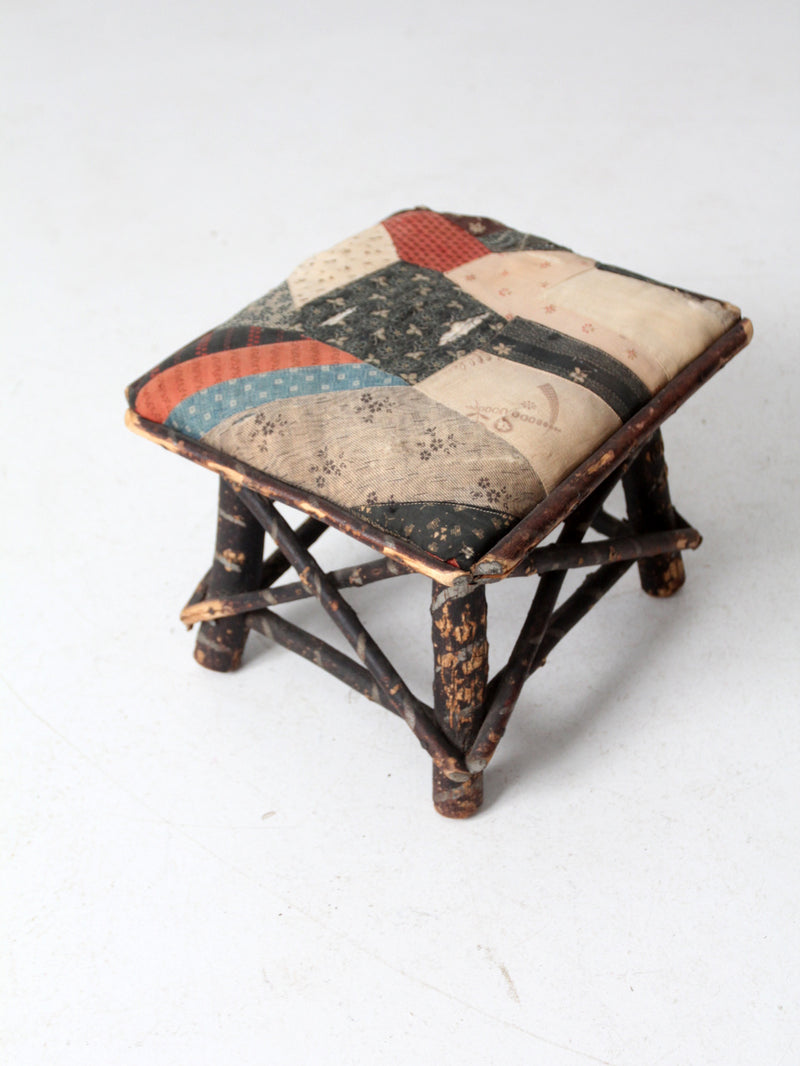 antique Adirondack twig stool