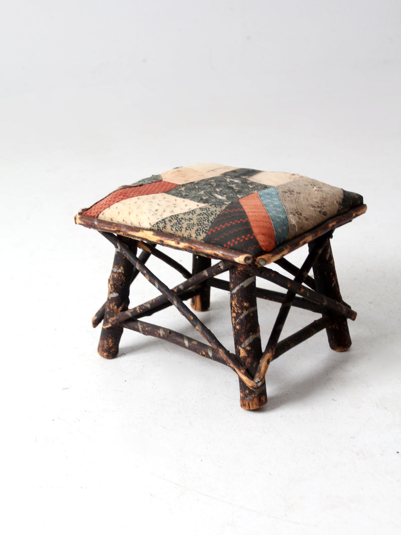 antique Adirondack twig stool