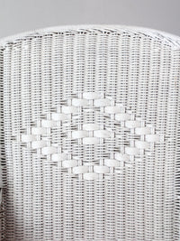 antique white wicker porch chair