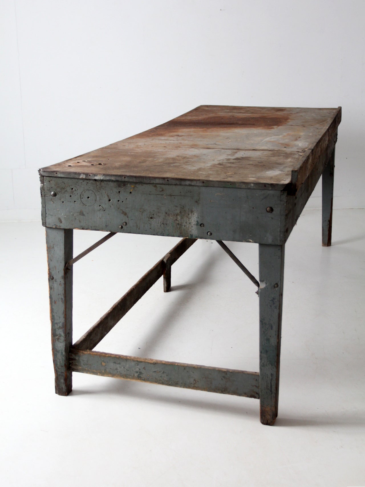 vintage industrial American work table – 86 Vintage
