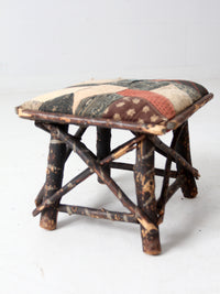 antique Adirondack twig stool