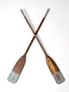 vintage painted wood oars pair