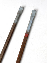 vintage painted wood oars pair