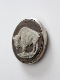 vintage buffalo belt buckle