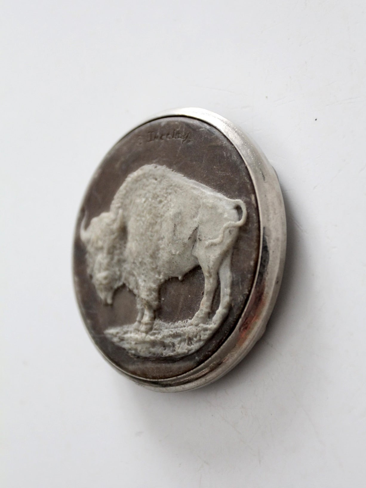 vintage buffalo belt buckle