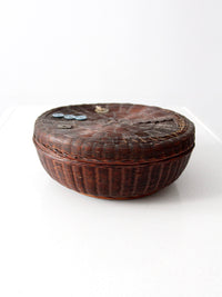 vintage Chinese sewing basket