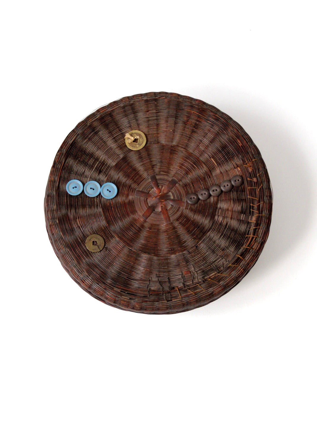 vintage Chinese sewing basket