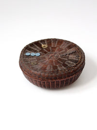 vintage Chinese sewing basket