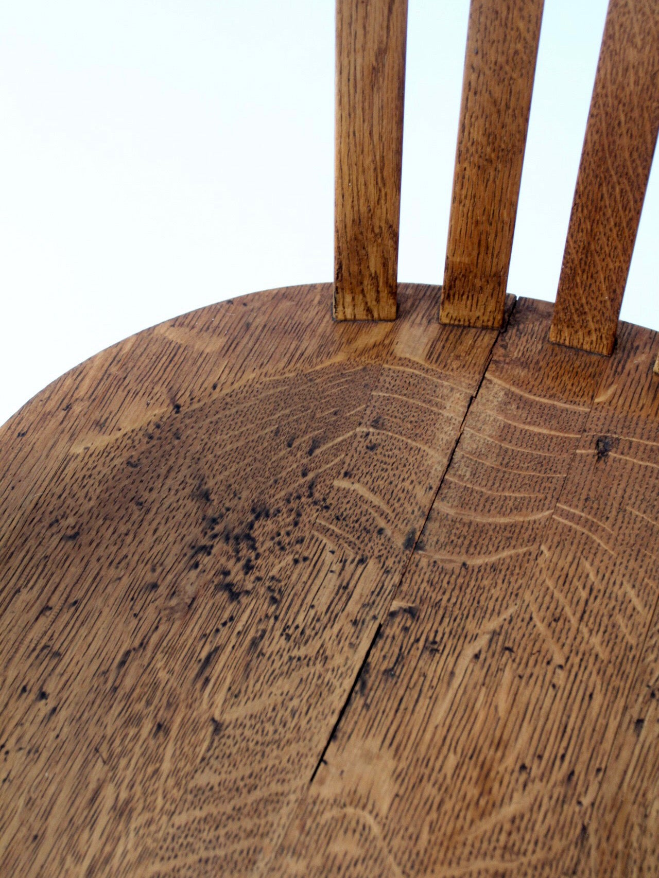 antique Gunlocke banker' swivel desk chair