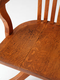 antique Gunlocke banker' swivel desk chair